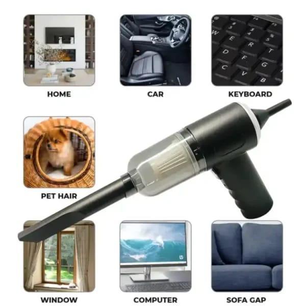 Portable Mini Vacuum Cleaner – Rechargeable & Powerful Suction for Home, Car & Office